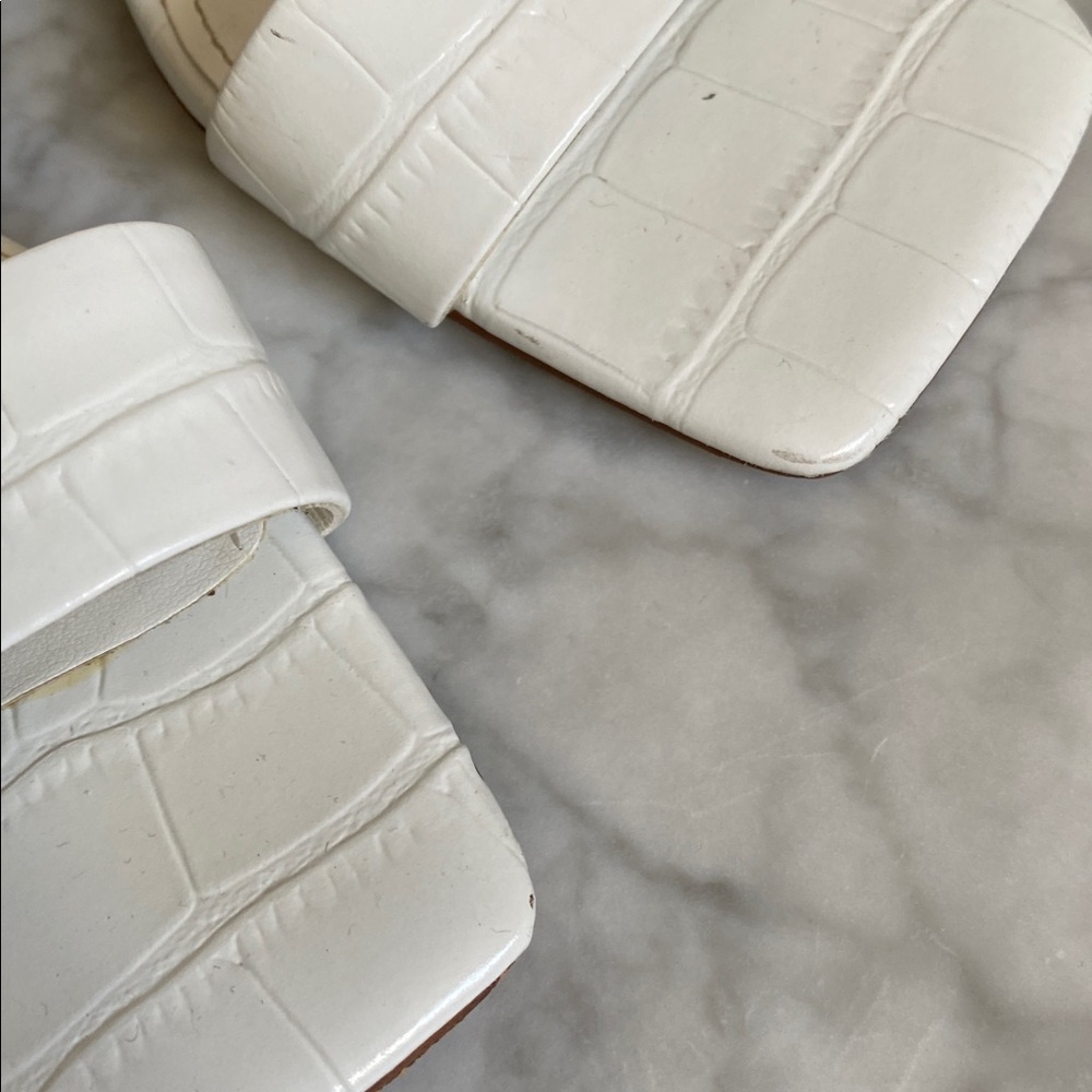 Marc Fisher White Women's Slide Sandals - Picture 6 of 11